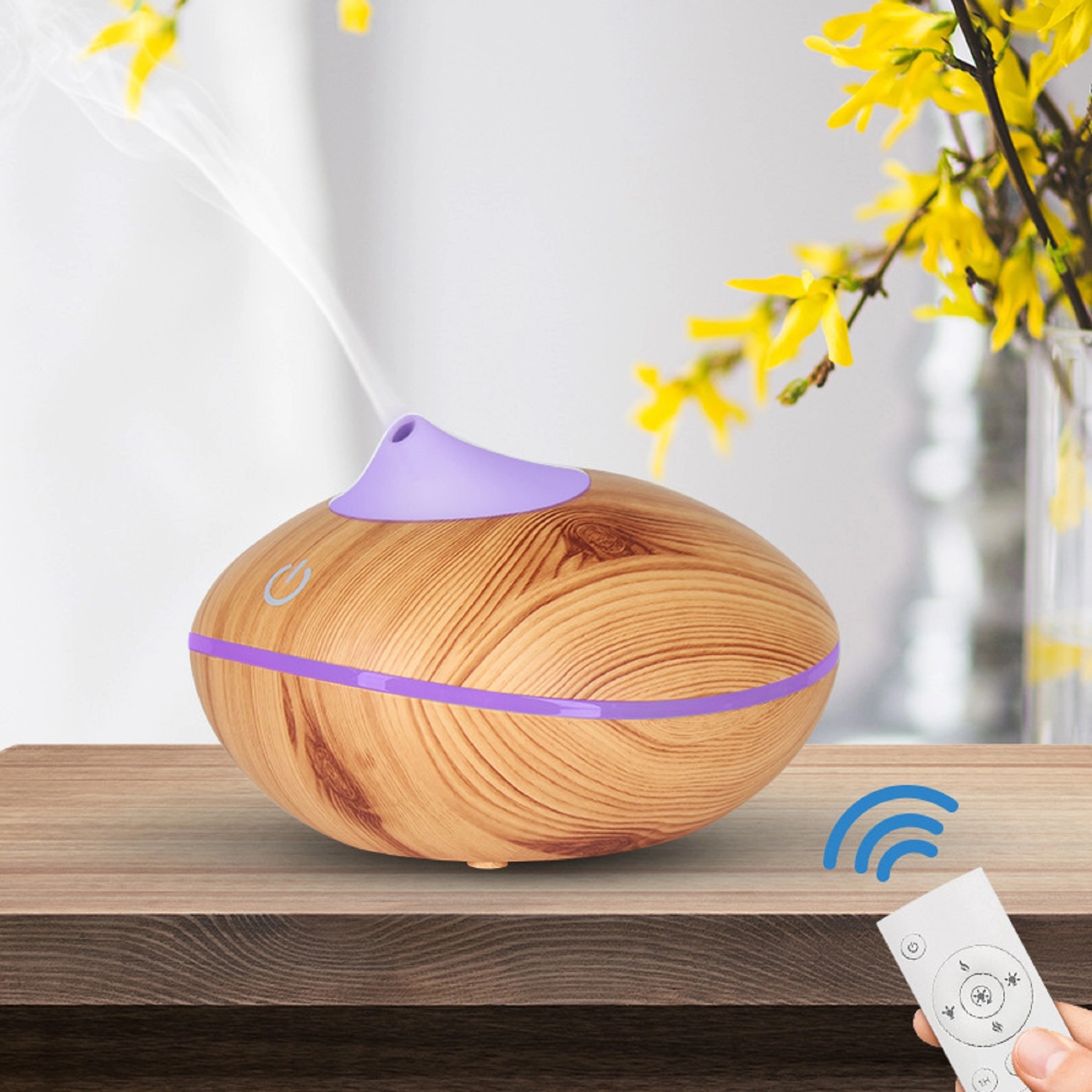 200 ml Wood Grain Aroma Diffuser Humidifier for Home 3