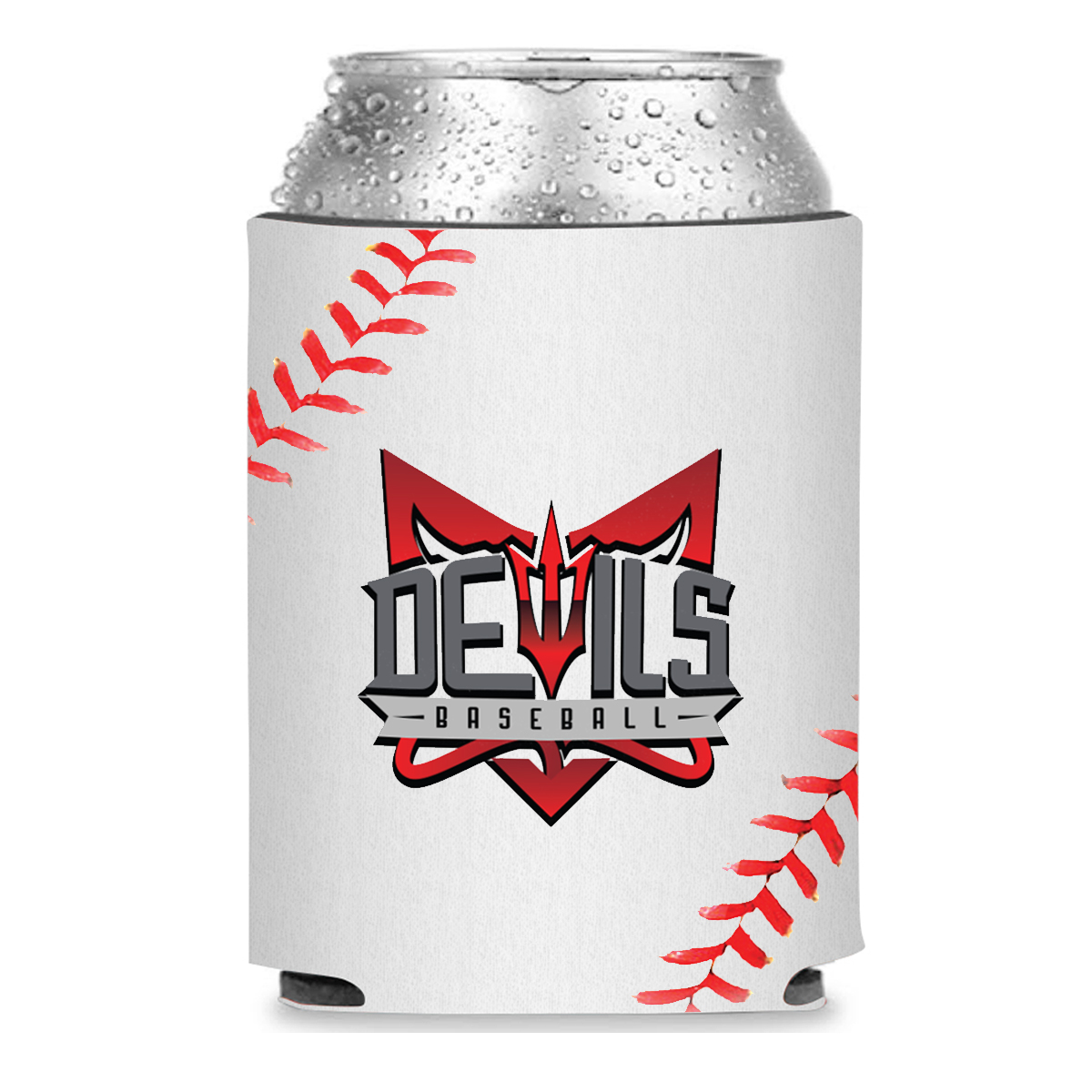 Collapsible Premium Foam Baseball Can Cooler - Full Color Sublimation, custom koozie with logo imprint 2
