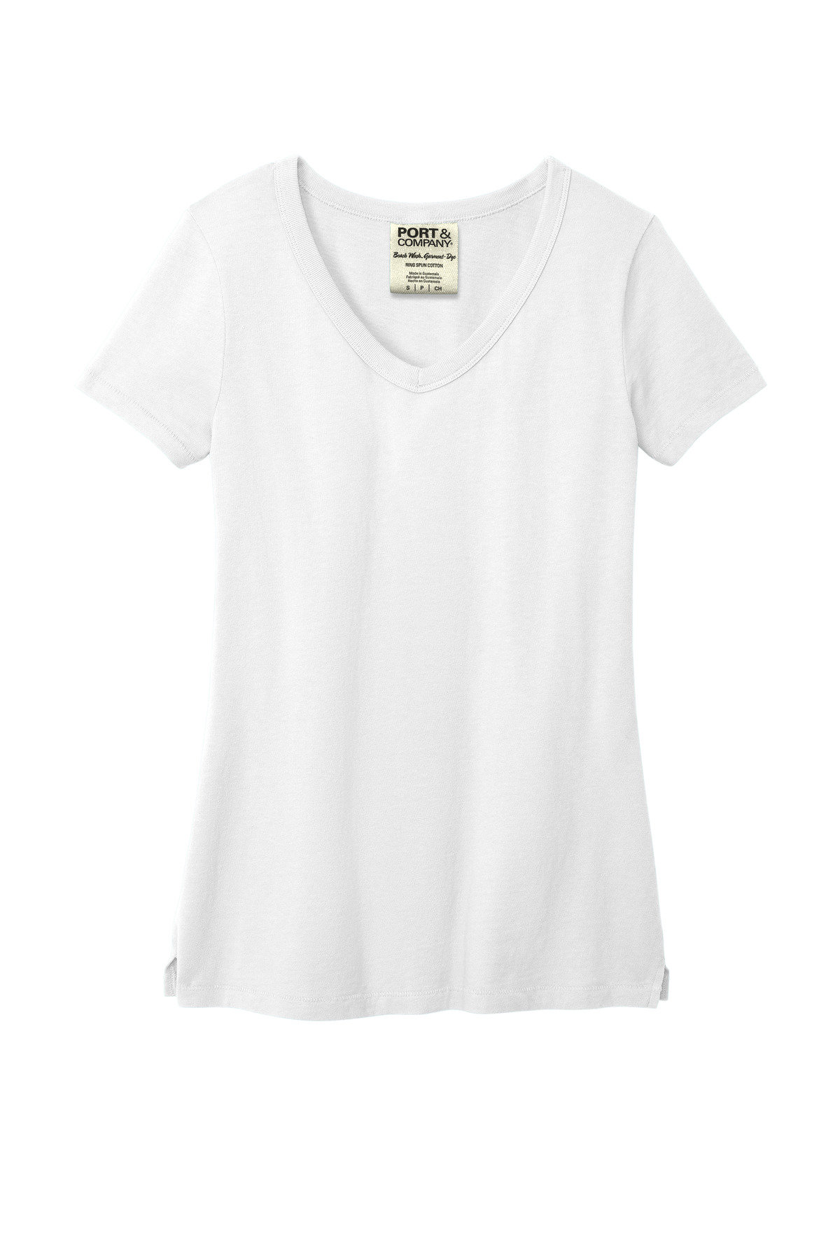 Port & Co Women's Beach Wash Garment-Dyed V-Neck Tee LPC099V 64