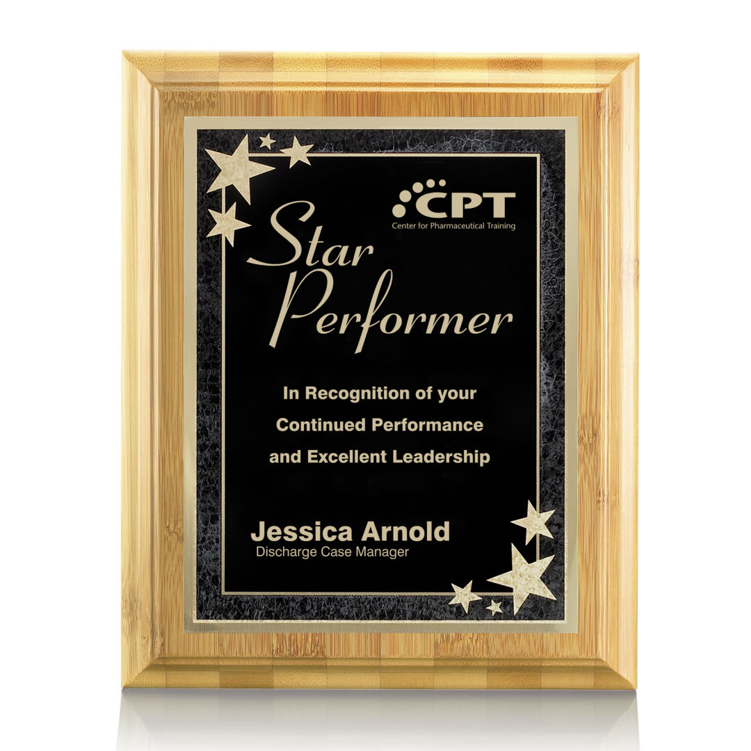 Bamboo/Starburst Plaque - Black 2