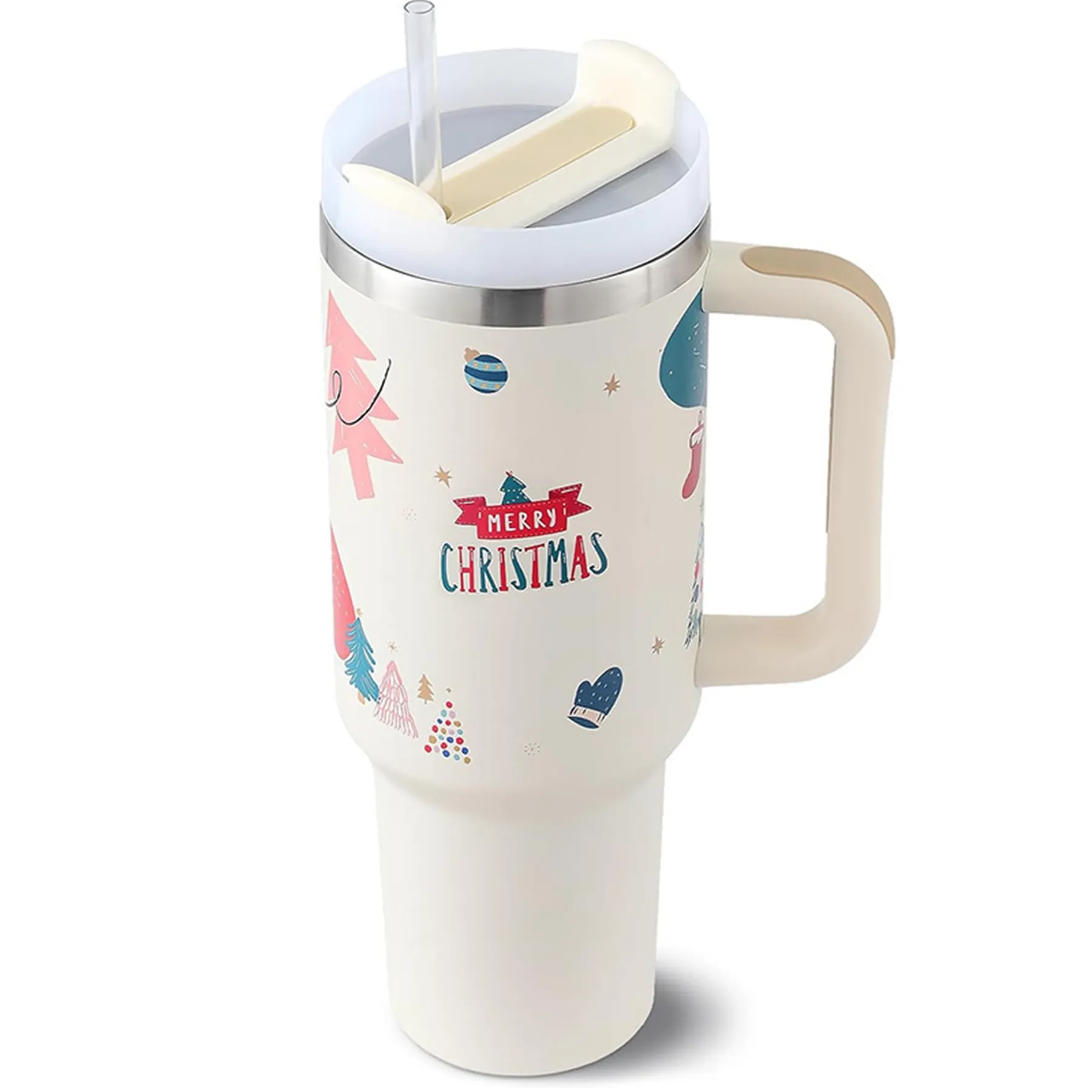 40 Oz Full Color Printed Vacuum Tumbler with Handle & Straw 8