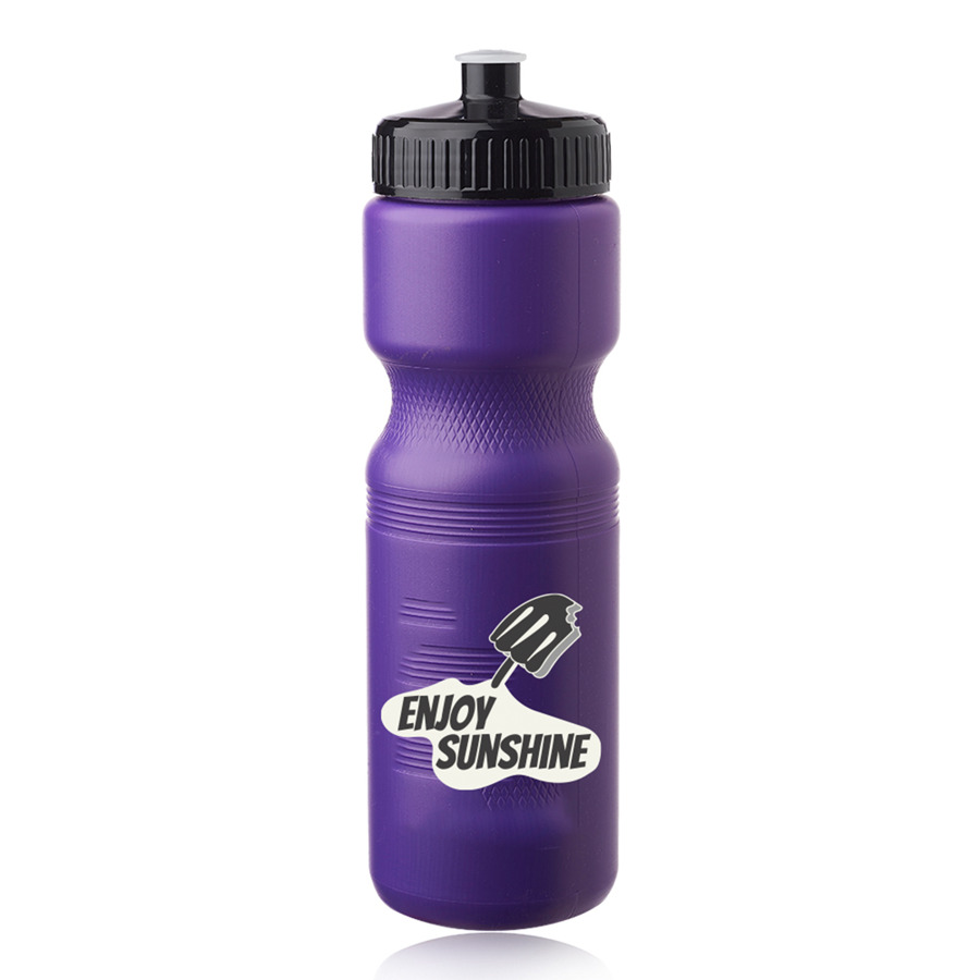 Push Cap Plastic Water Bottle 28 oz 30