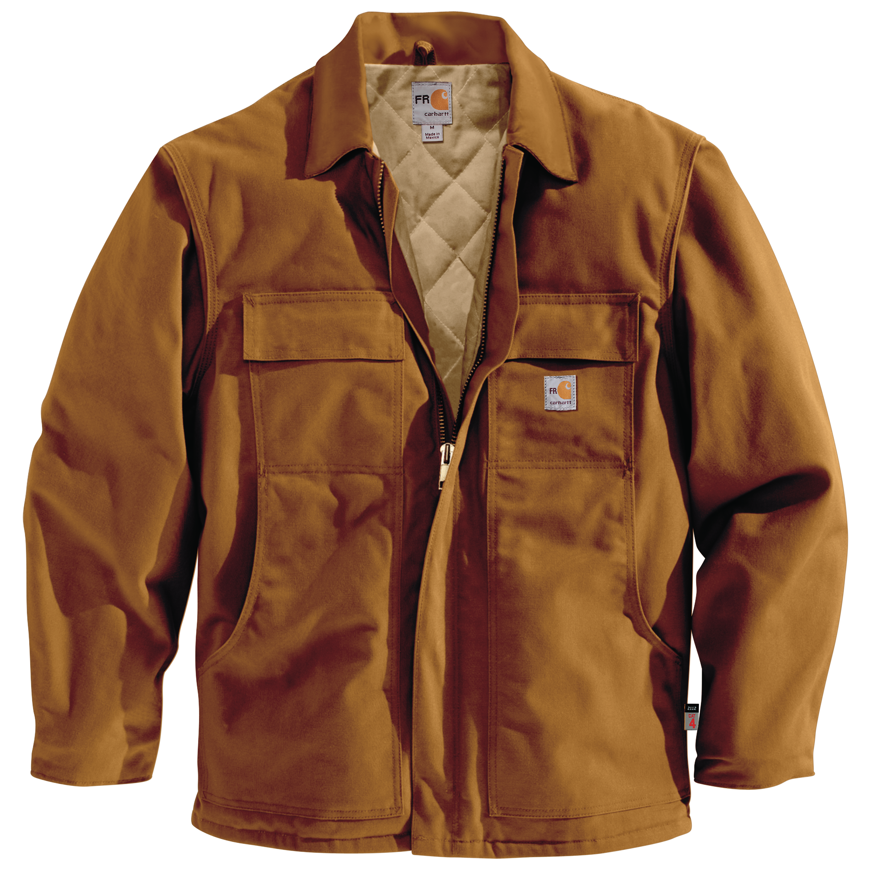 Carhartt 101618 Mens Flame Resistant Loose Fit Firm Duck Insulated Traditional Coat 5