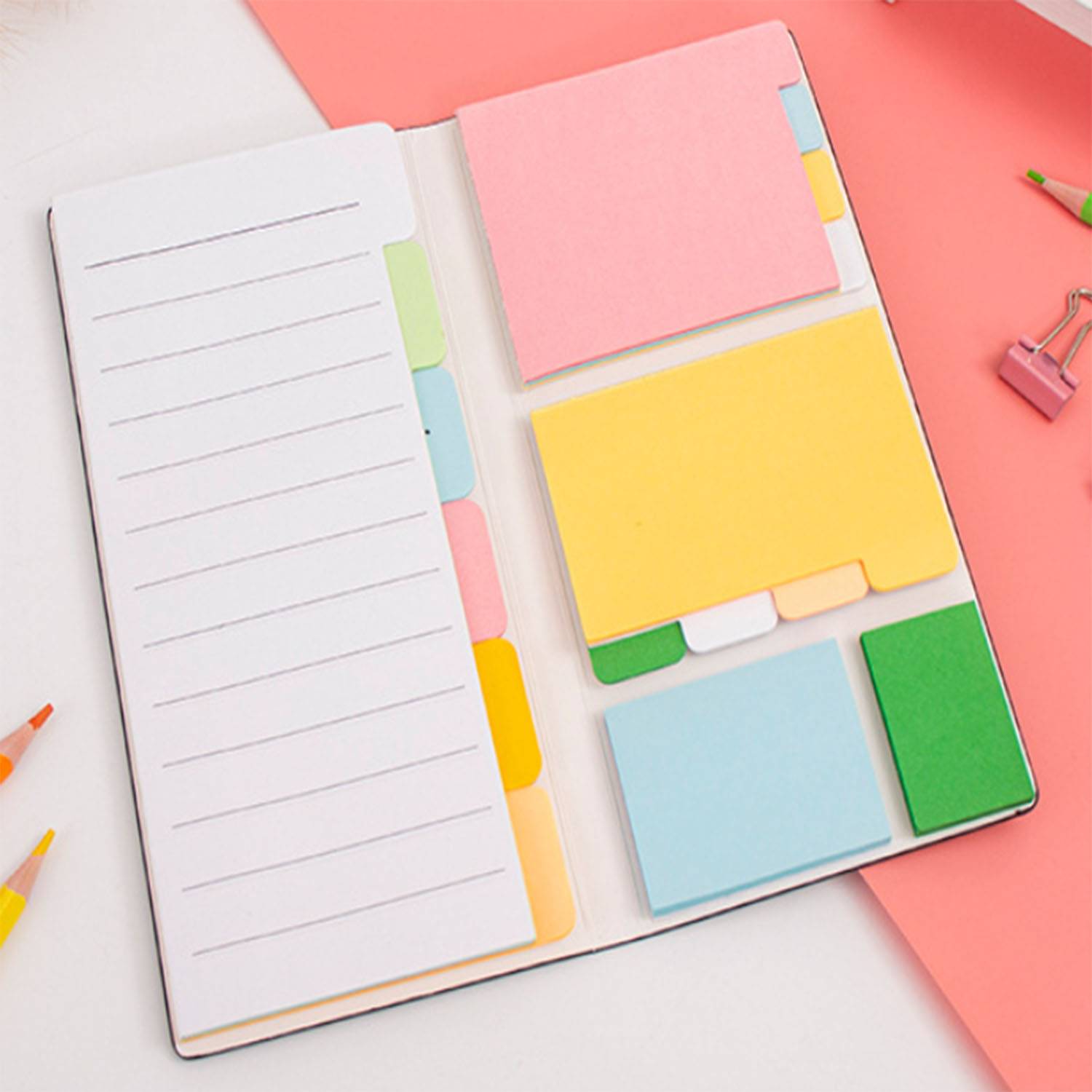 7" x 4" PU Leather Portable Business Office Sticky Notebook 4