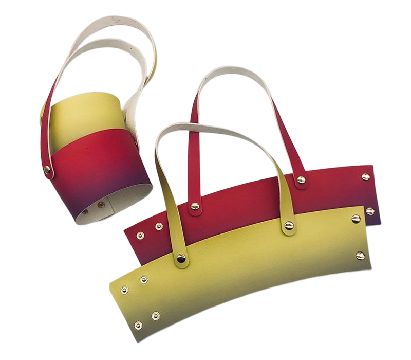 PU Leather Beverage Holder with Buttons 6