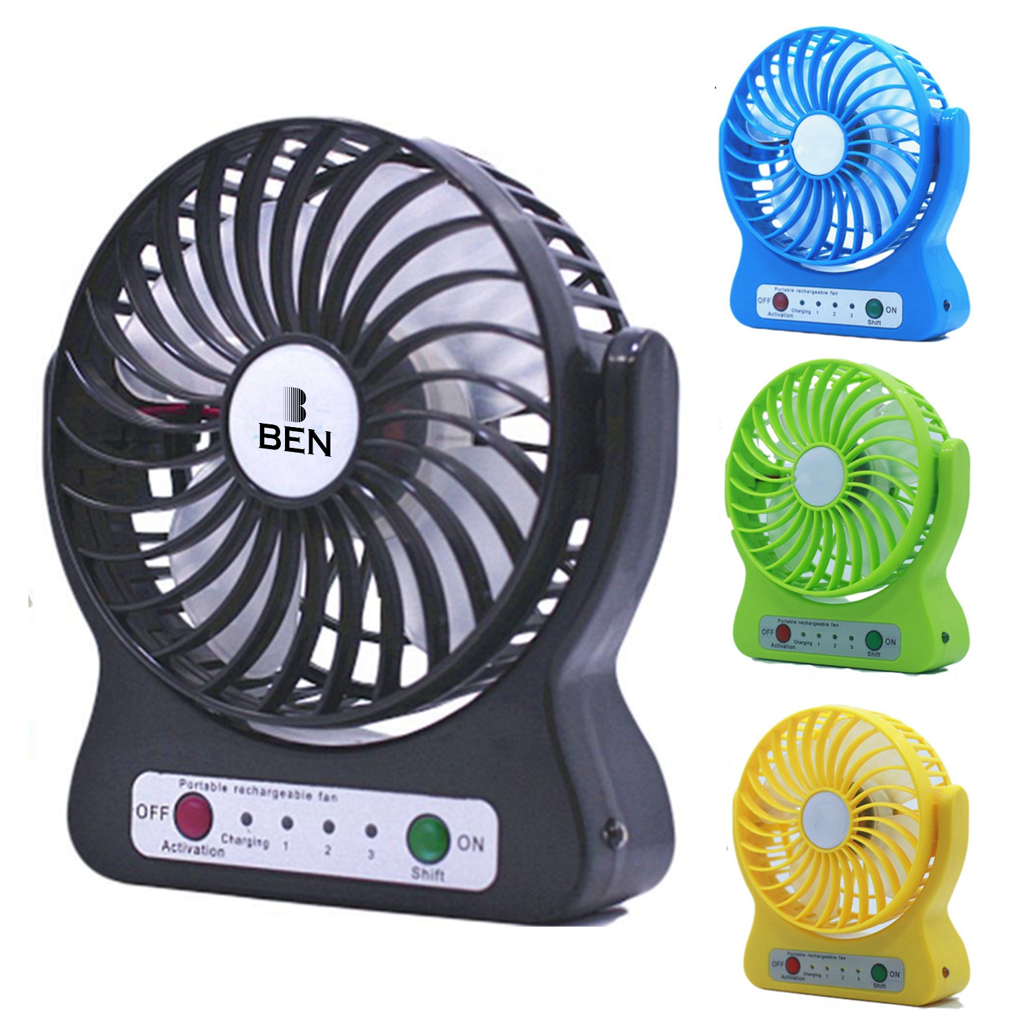 USB rechargeable portable mini fan 5
