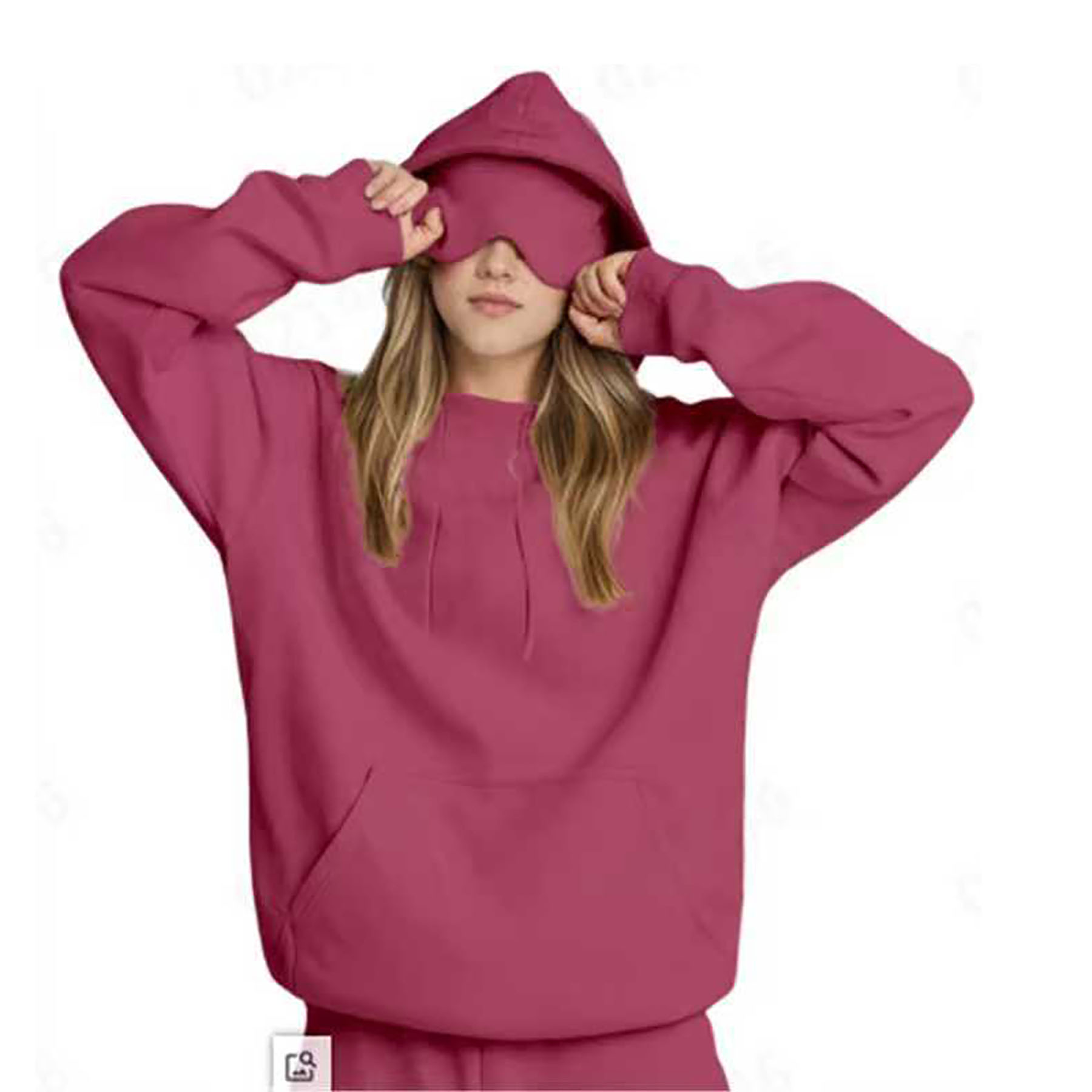 Womens Hoodie with Eye Mask 9
