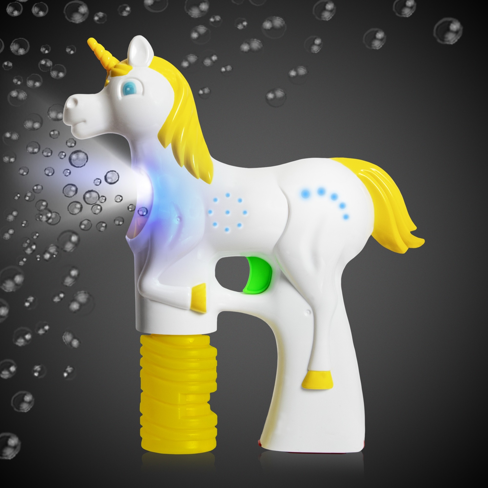 Magical White Unicorn LED Bubble Gun 3