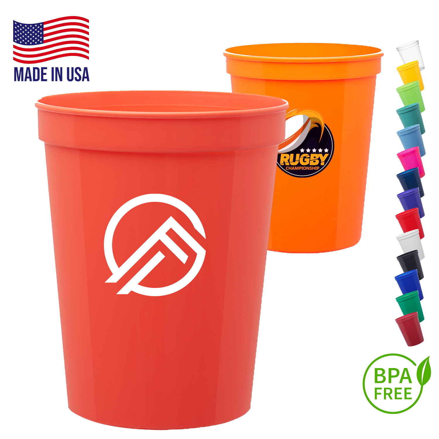 16 oz. USA Made Stadium Cups w/ Custom Logo Stadium Cups 2