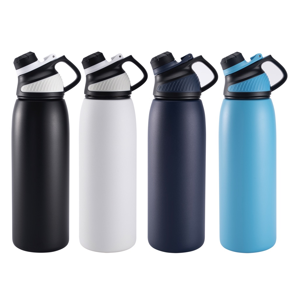 34oz. S/S insulated sports water bottle with spout lid 6