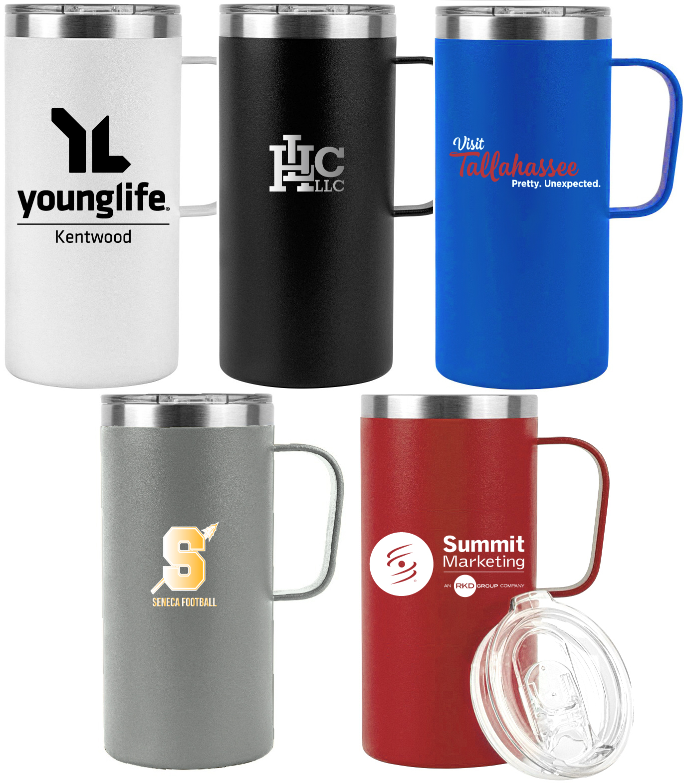 20 oz Stainless Steel Double Wall Mug w/Handle 3