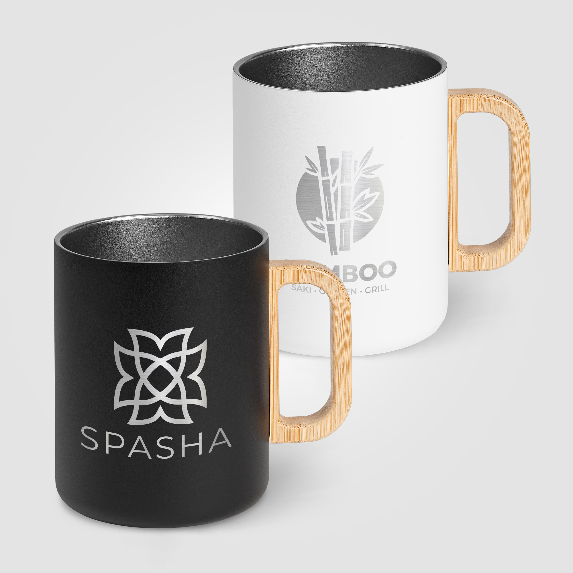 Vancouver - 18 oz. Stainless Steel Double Wall Mug with Bamboo Handle 5