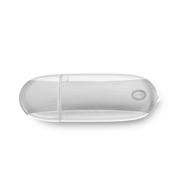 Lemont Brushed Aluminum Oval USB - Simports 20