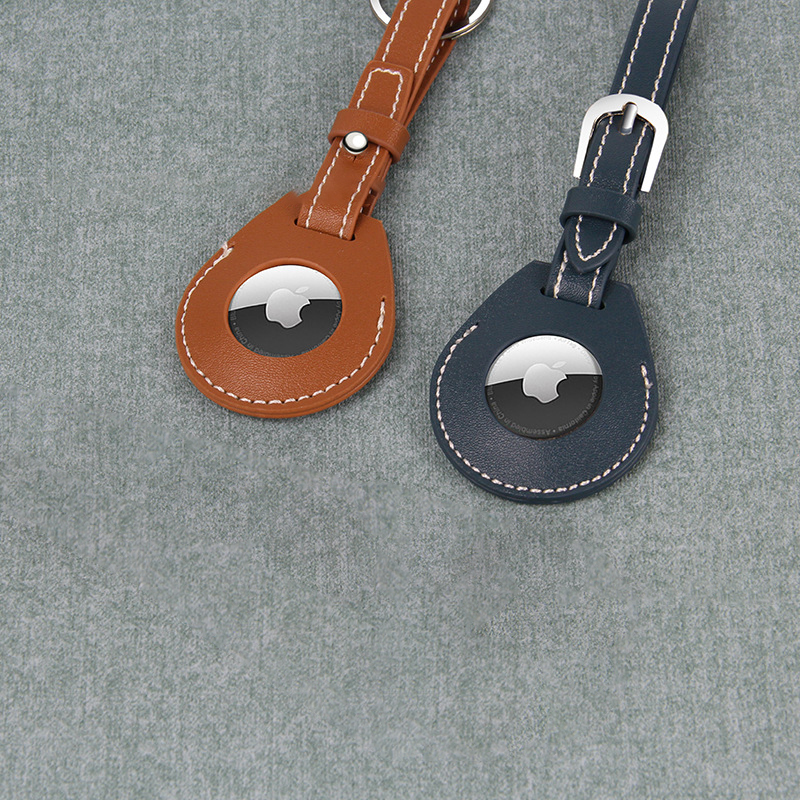 Leatherette AirTag Case with Key Ring 5