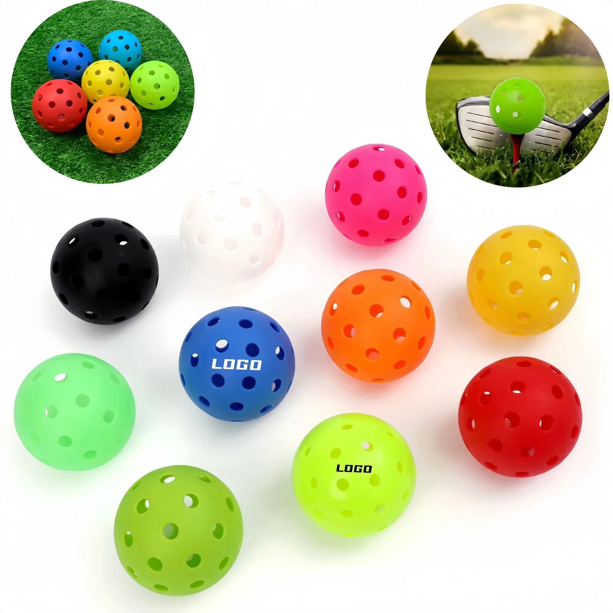 Resistant 40 Holes Outdoor Pickleballs 2