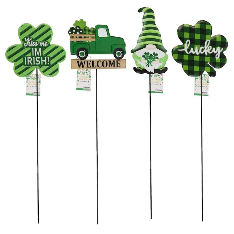 St. Patrick's Day Yard Stake - Four Assorted 24" 2