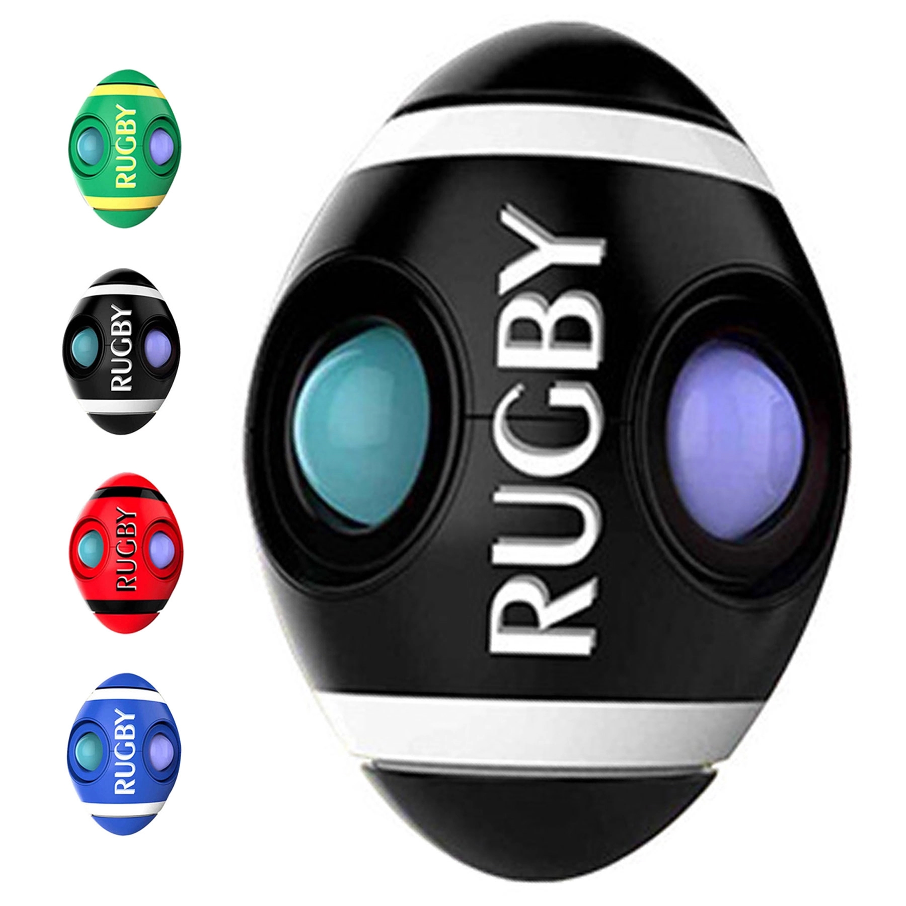 Rugby Rotating Gyro Push Pop Fidget Toy 1