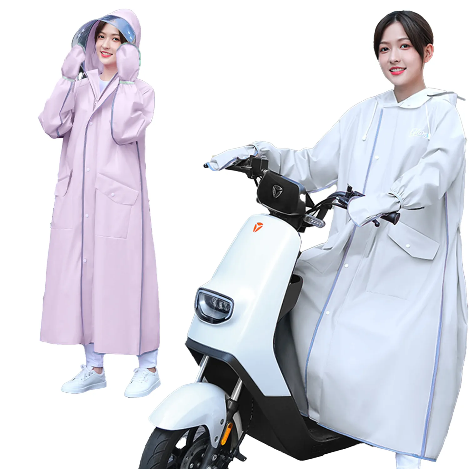 Lengthened EVA One-piece Raincoat 2