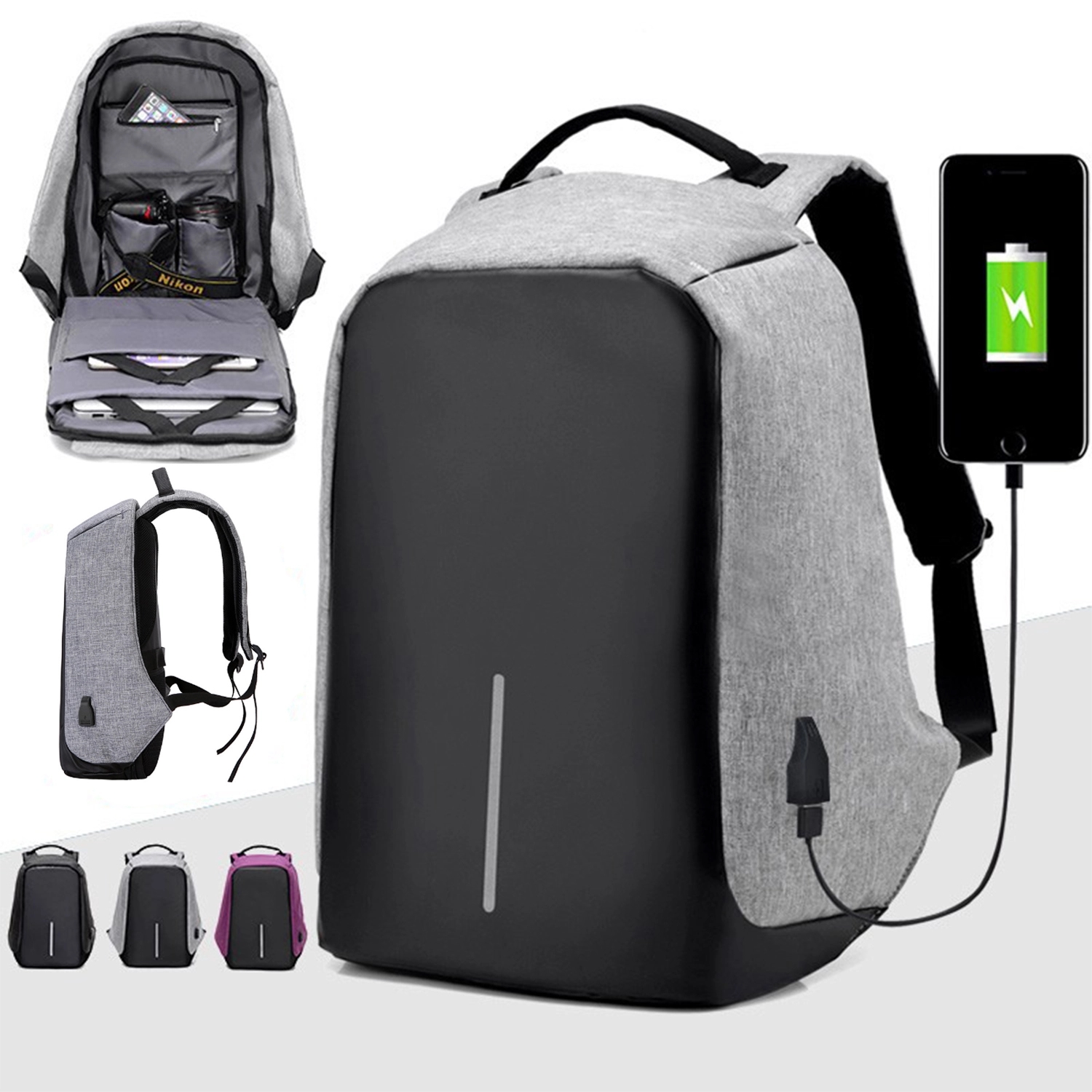 USB Charging Waterproof Backpack 2