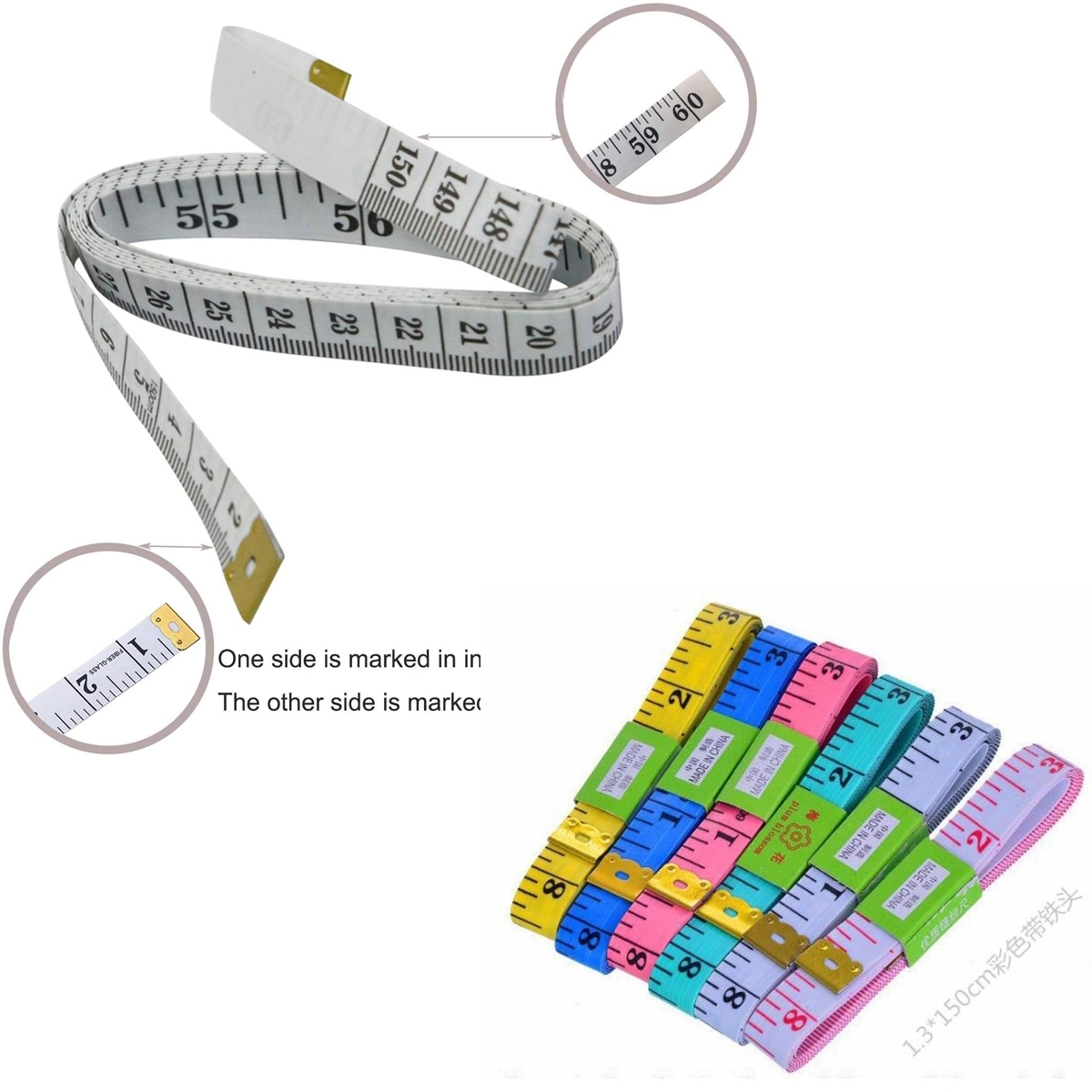 Soft Tape Measure Double Scale Body Sewing Flexible Ruler 4