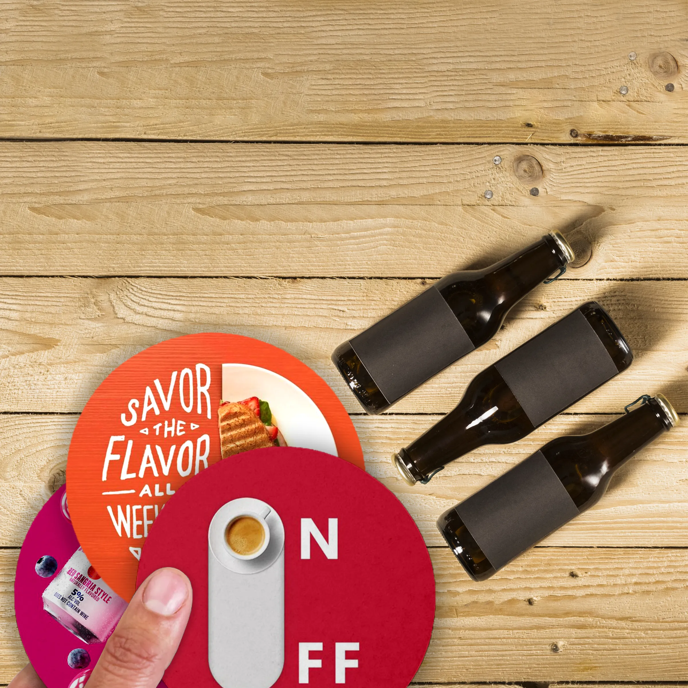 3.5" Circular Pulpboard Coaster - Full color print 4