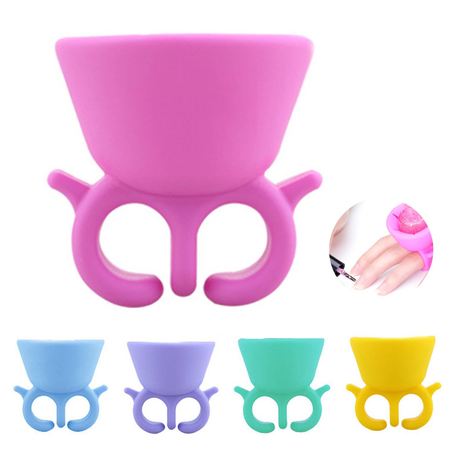 Silicone Wearable Nail Polish Holder 5