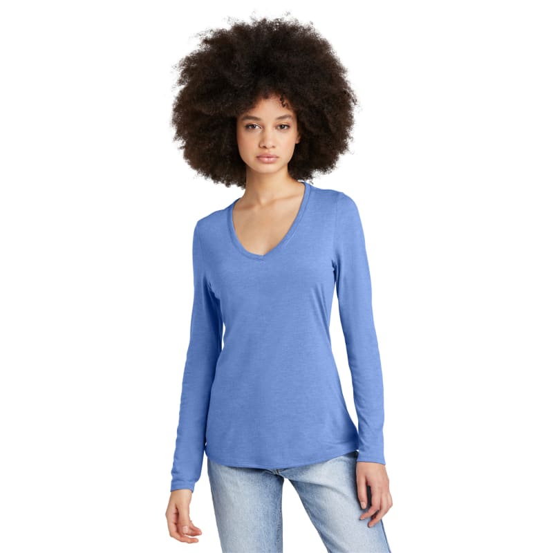 District Women's Perfect Tri Long Sleeve V-Neck Tee 39