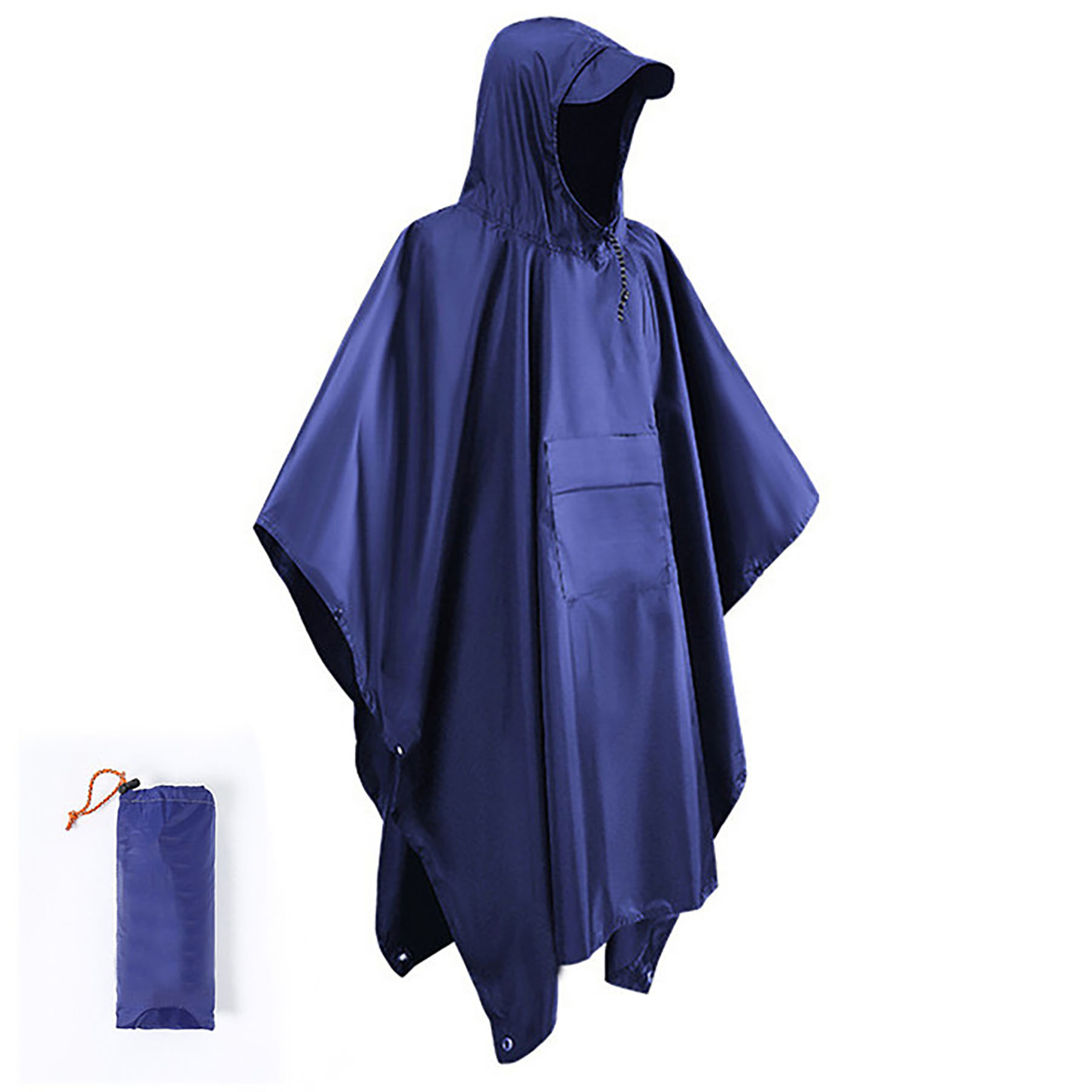 Hooded Rain Poncho 2