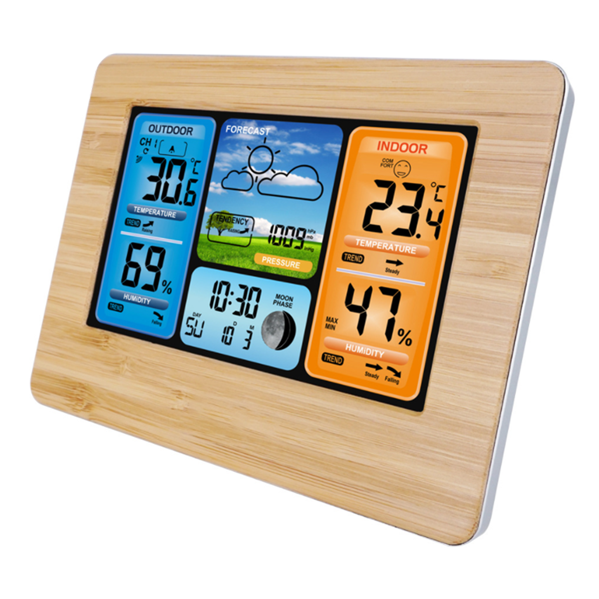 Wireless Colorful Display Weather Station with Outdoor Sense 2