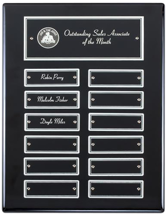 Ebony Perpetual Plaque 12 Plates 2