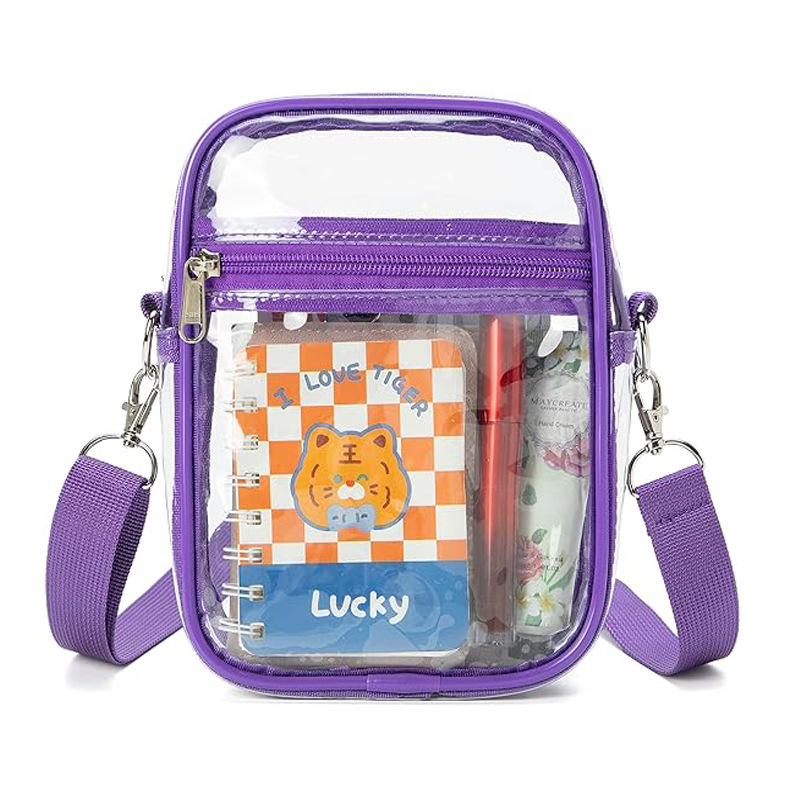 Clear Transparent PVC Crossbody Stadium Bag 2