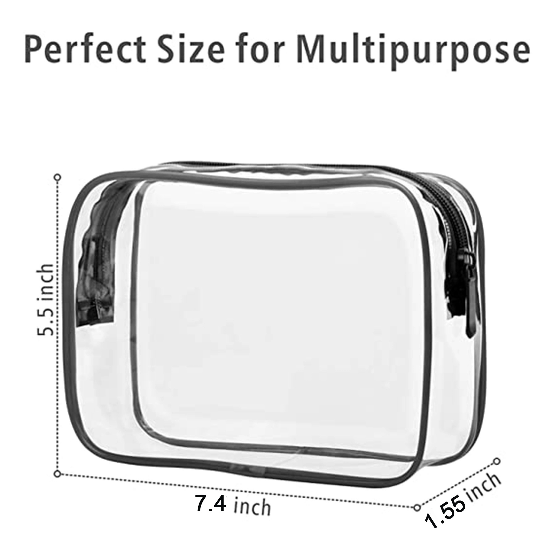 Clear Toiletry Bag Travel Makeup Cosmetic 3