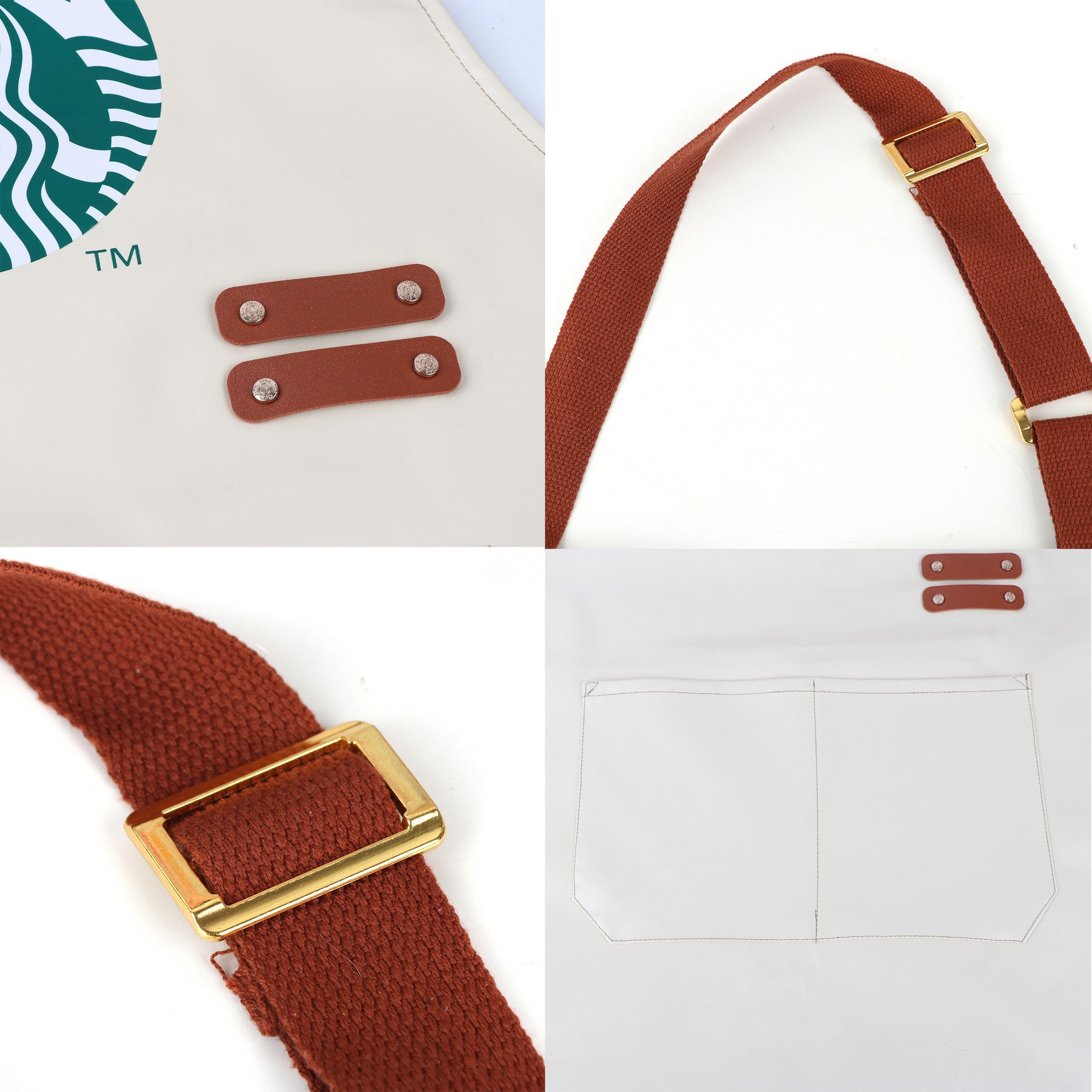 Full Color Heat Transfer Premium Water and Oil Repellent PU Leather Apron 5