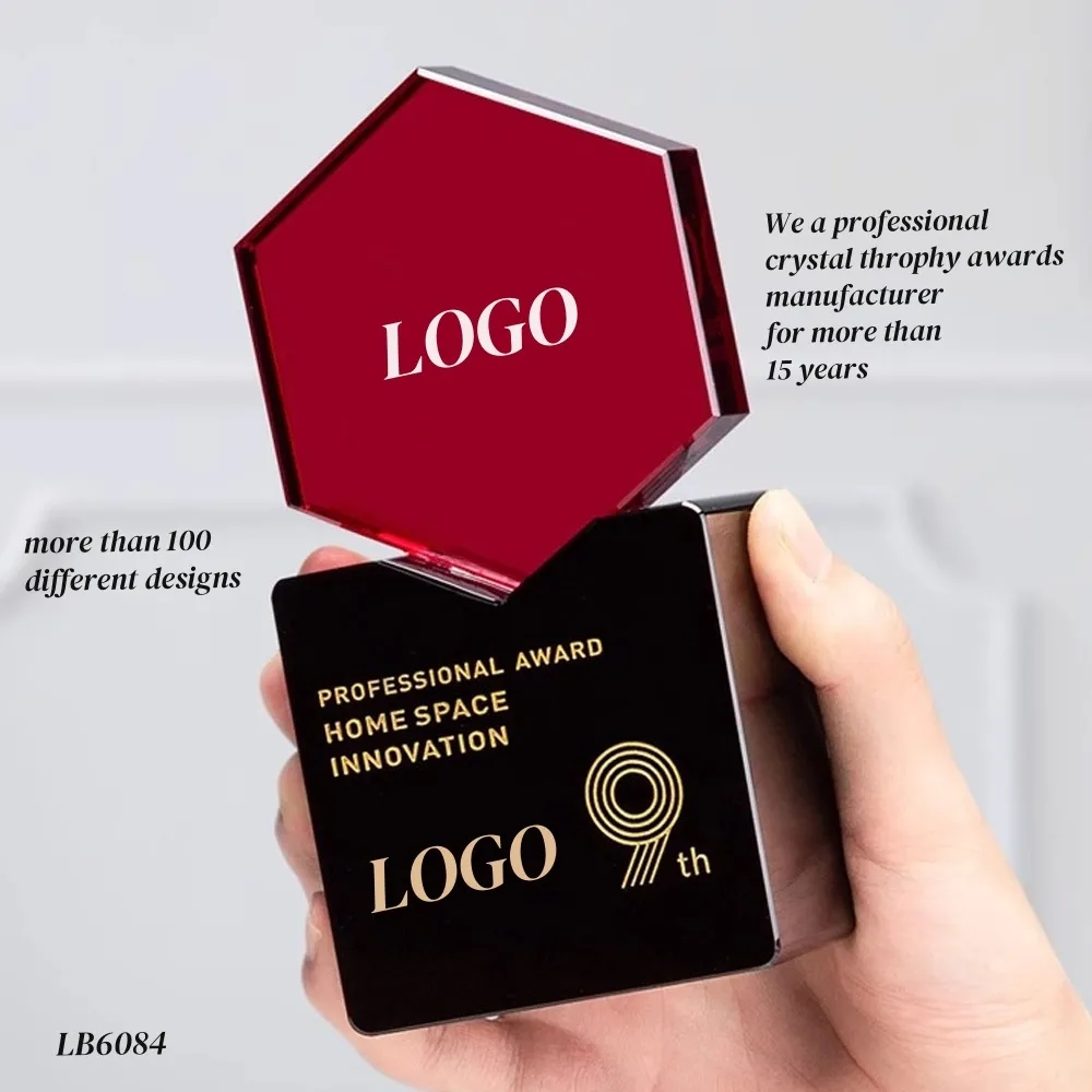 Engraved Crystal Awards Personalized Glass Trophy 2