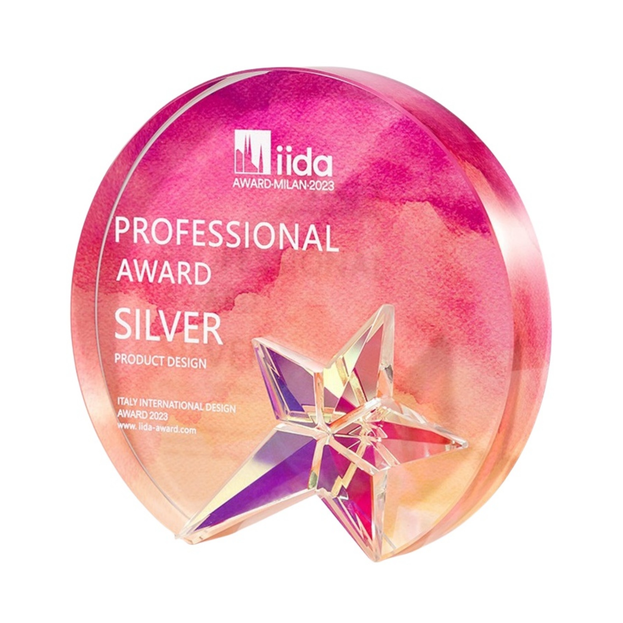 Round Colorful Crystal Trophy 1