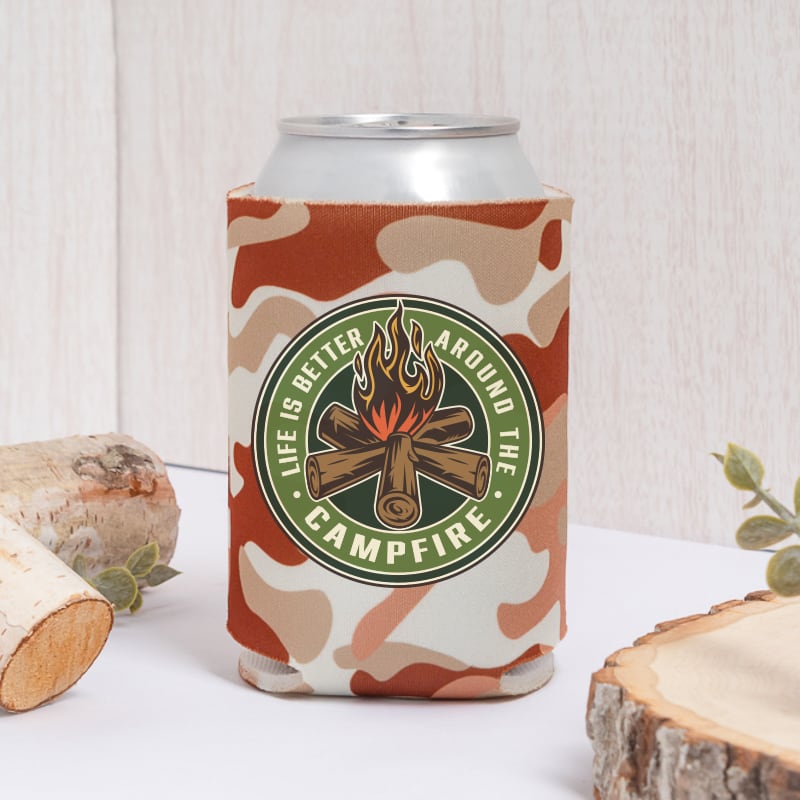 Custom Colored Camo Foam Collapsible Coolies, custom koozie with logo imprint 13