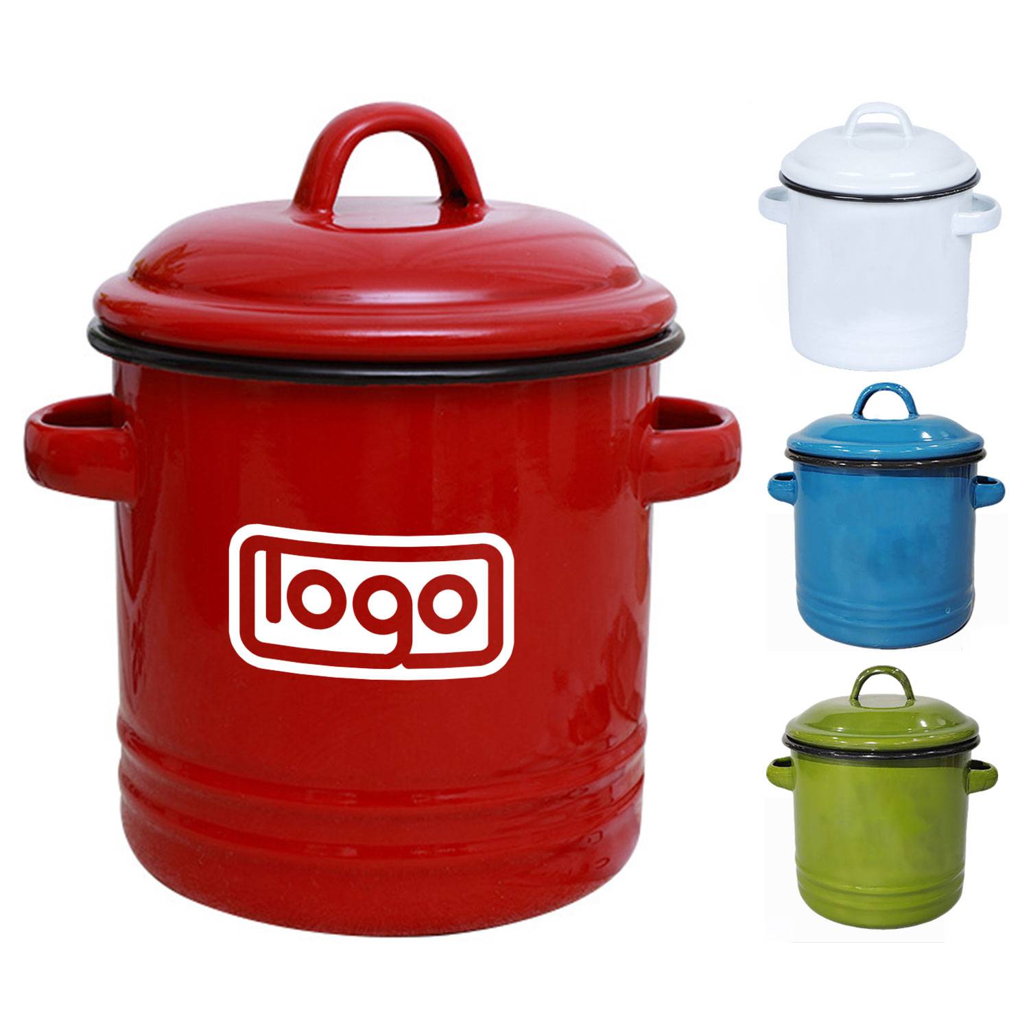 40 oz Enamel Tea Canister 4