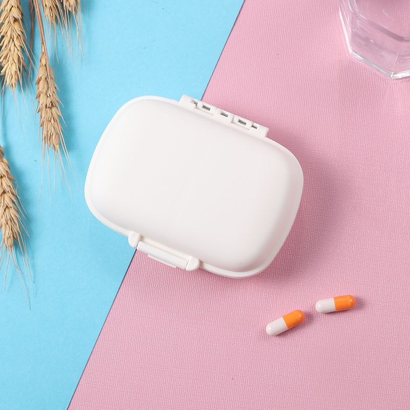 8 Compartments Wheat Straw Portable Daily Pill Organizer 3