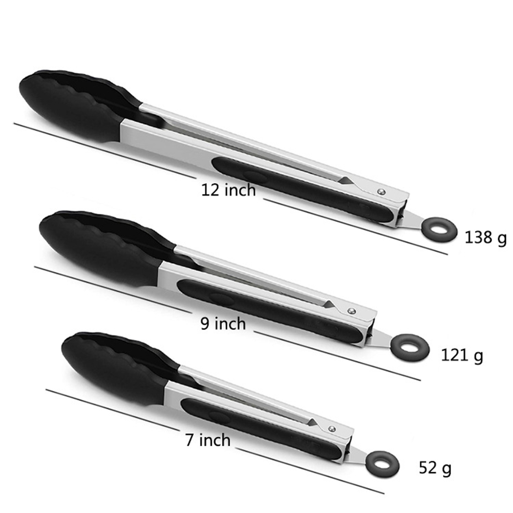 Stainless Steel Kitchen Food Tongs 3