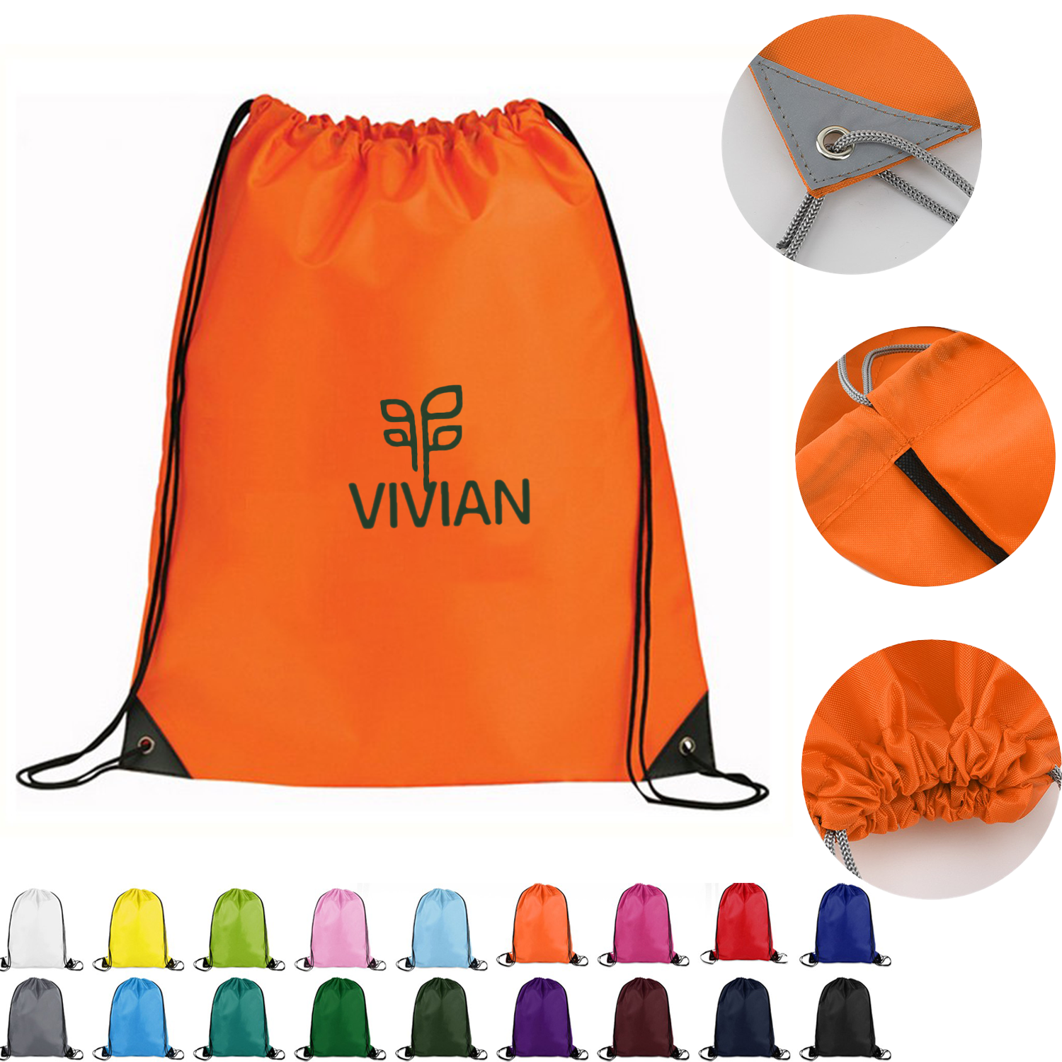 Polyester Drawstring Sport Backpacks 1
