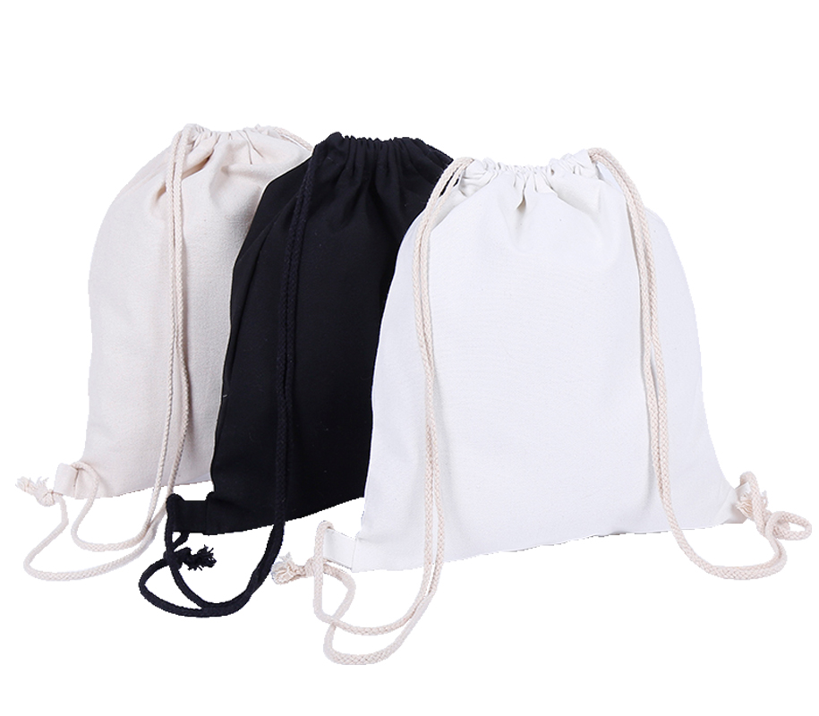 Cotton Canvas Drawstring Backpack 2