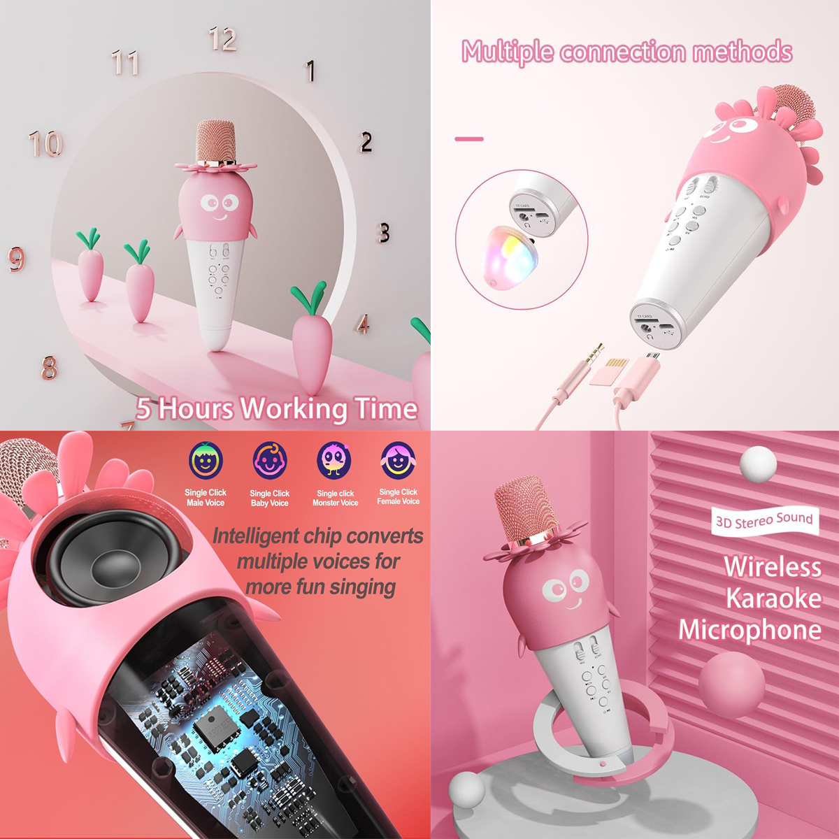Wireless Karaoke Microphone for Kids and Adults 4
