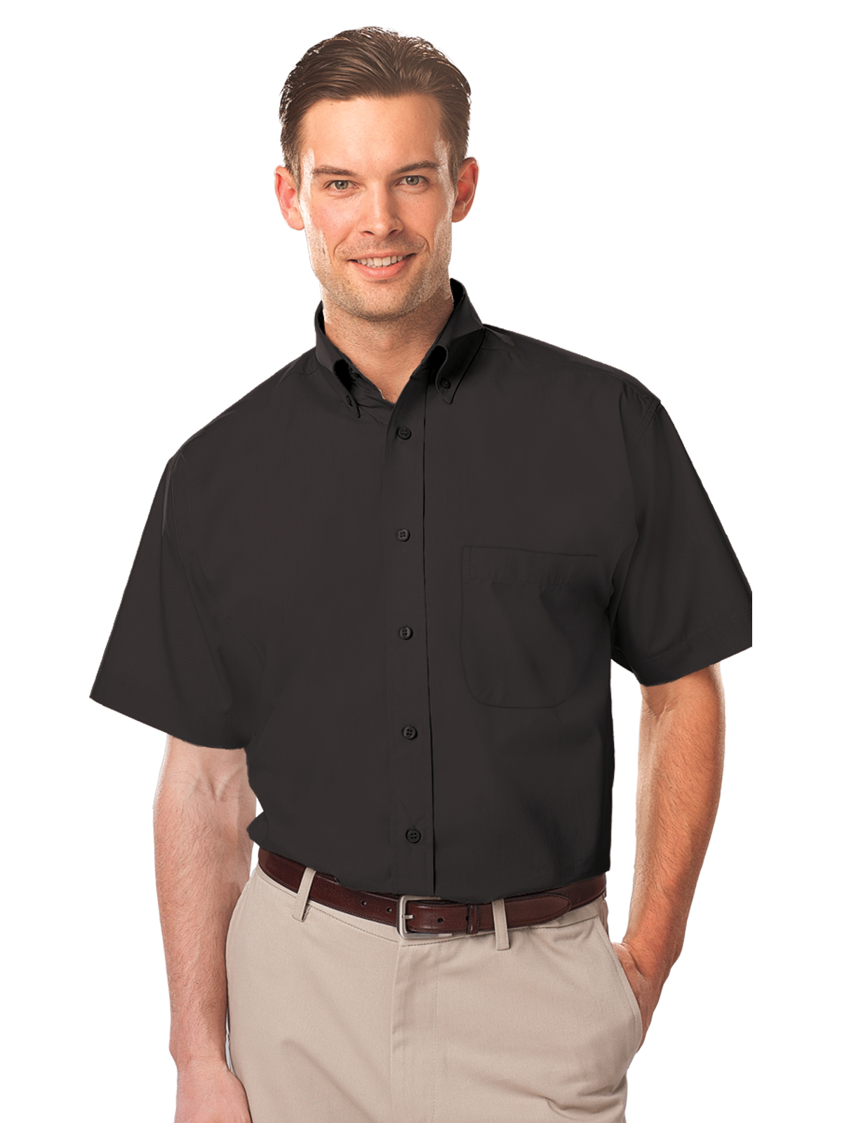 Blue Generation - Men's 1-Pocket Short Sleeve Value Poplin Shirt 9