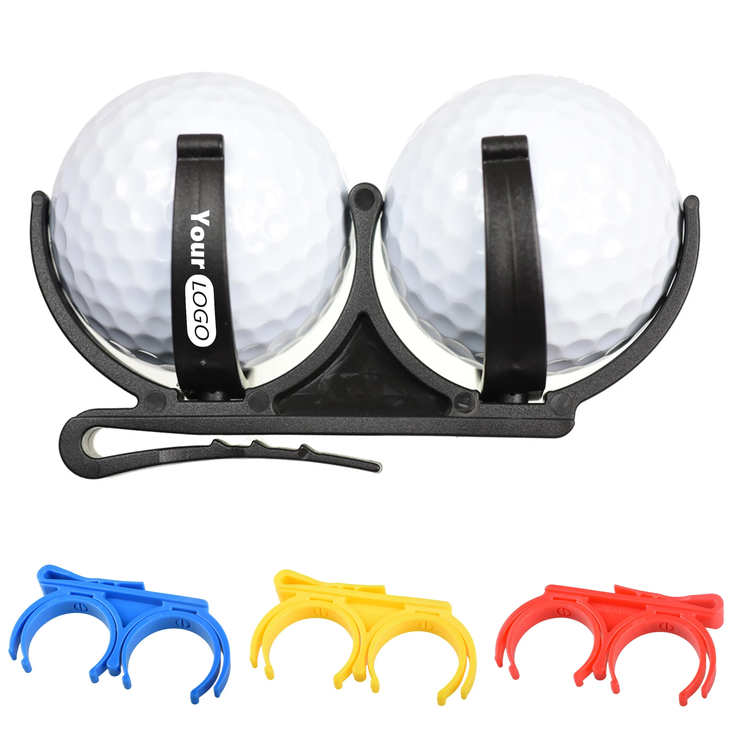 Plastic 10 Golf Rotatable Folding Ball Clip 2