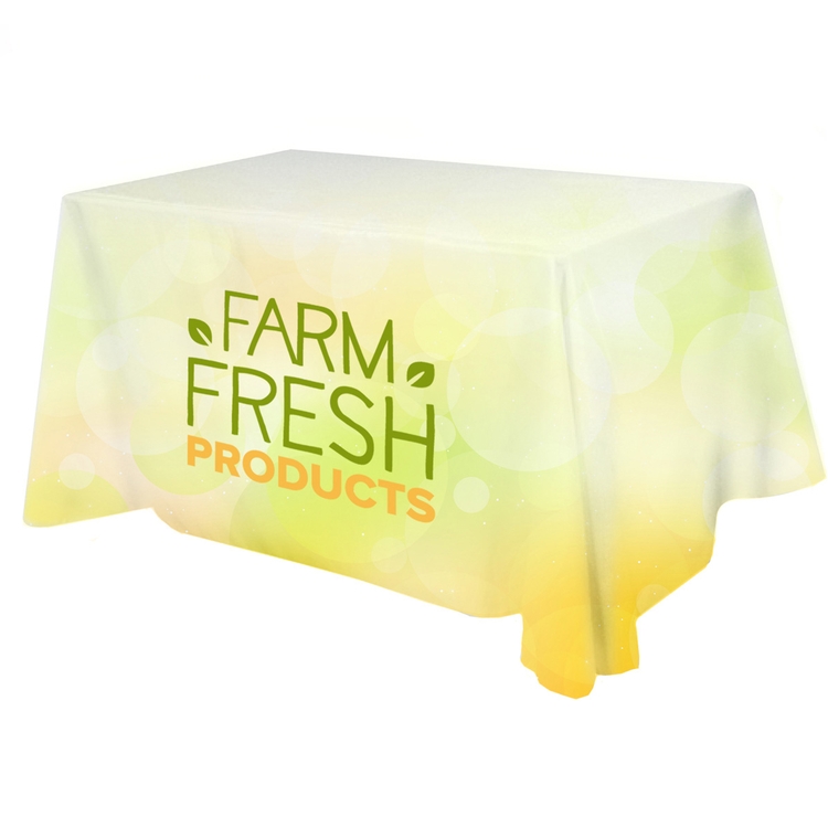 All Over Full Color Dye Sub Table Cover - flat poly 4-sided, fits 4' table 6