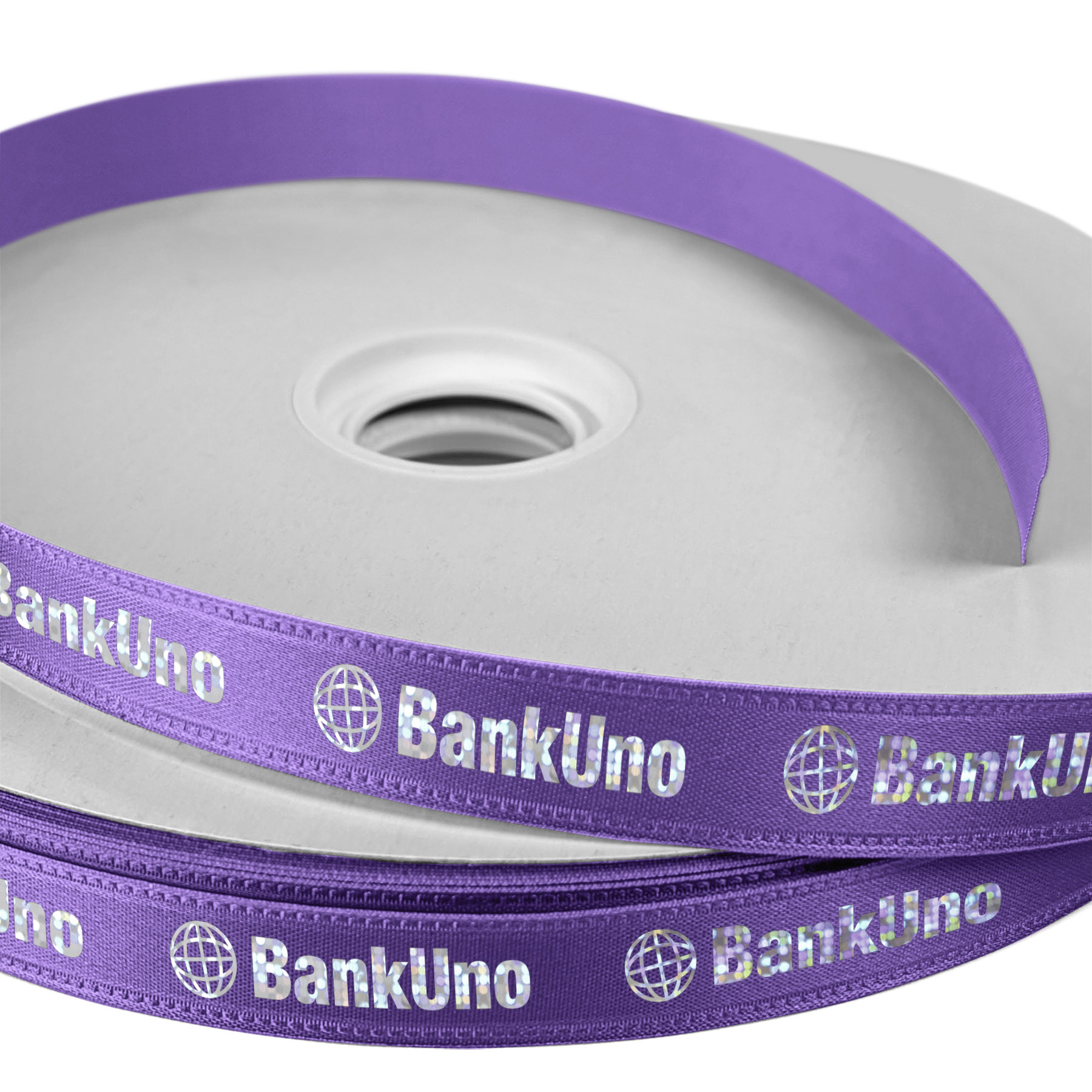 5/8" Badge Satin Ribbon - 50yd Roll - Foil Print 23