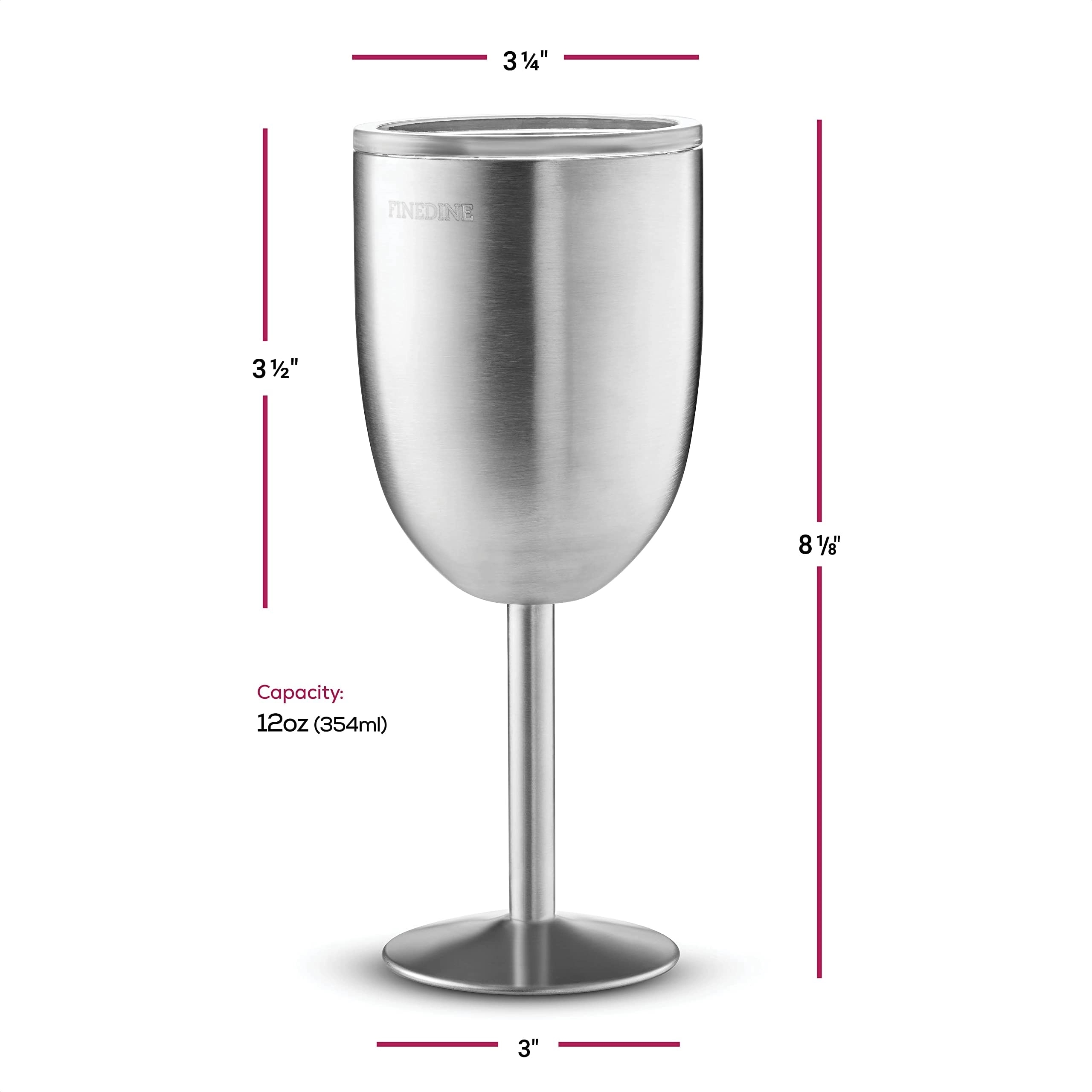 Premium 
Steel Wine 
Glasses 7
