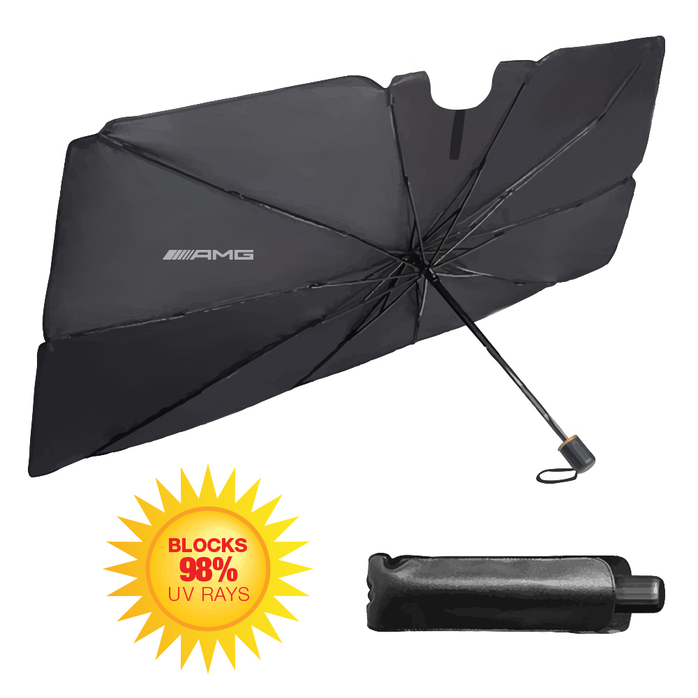 The Dashboard Defender UV Car Windshield Sunshade Folding Umbrella