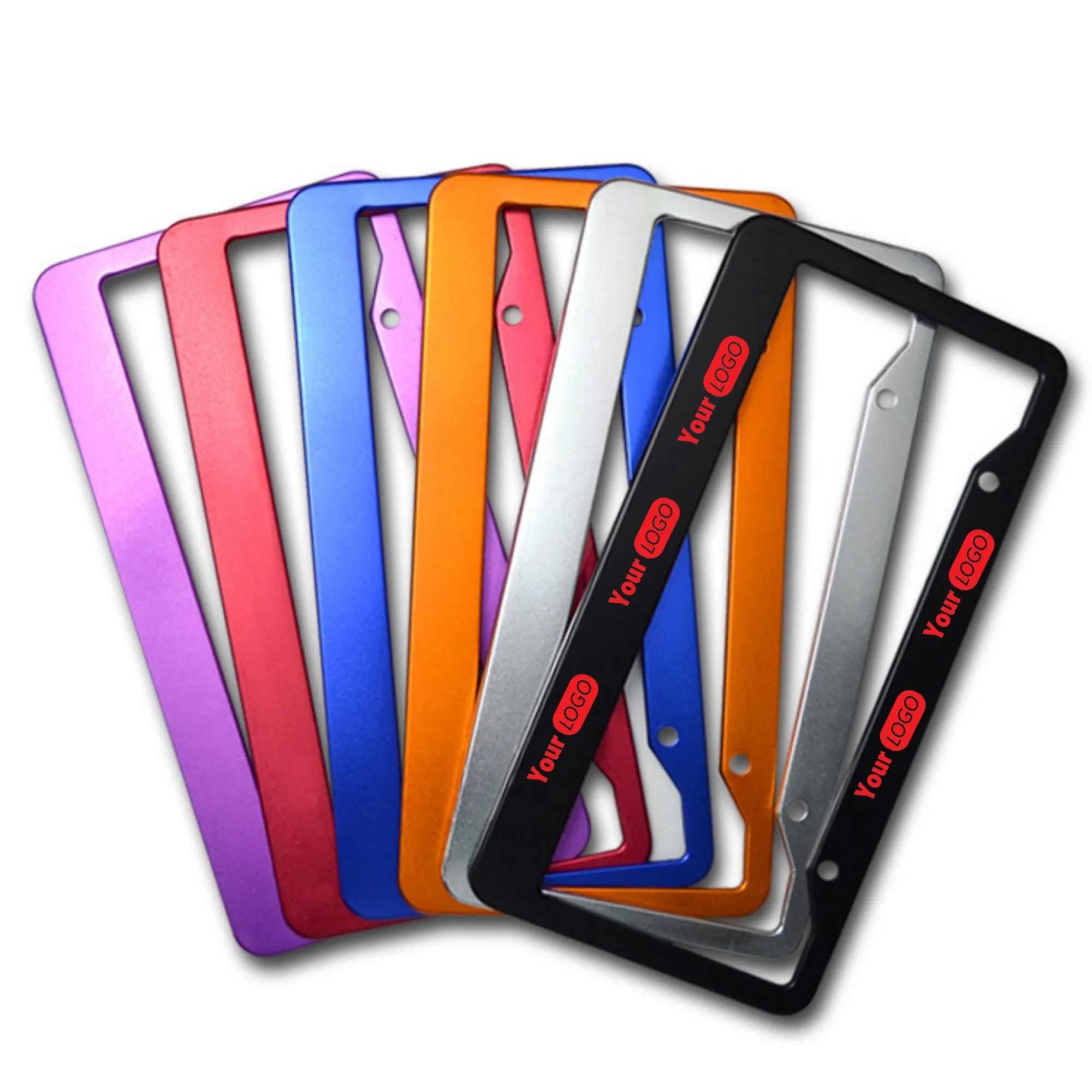 Custom Logo License Plate Universal Aluminum Tag Frames 3