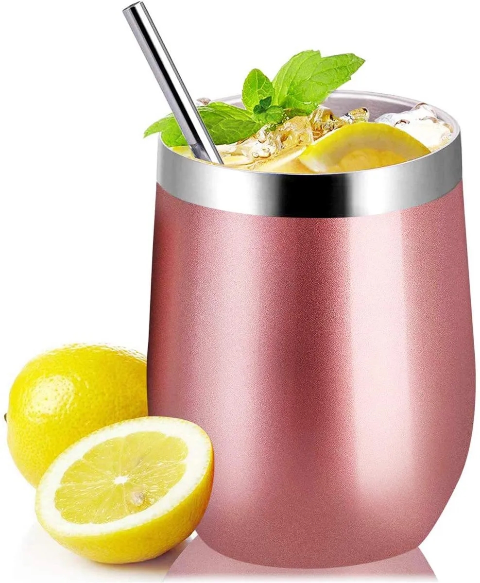 Double Wall Stainless Wine Tumbler - 12 Oz. 3